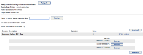Details of a transfer waiting to be received